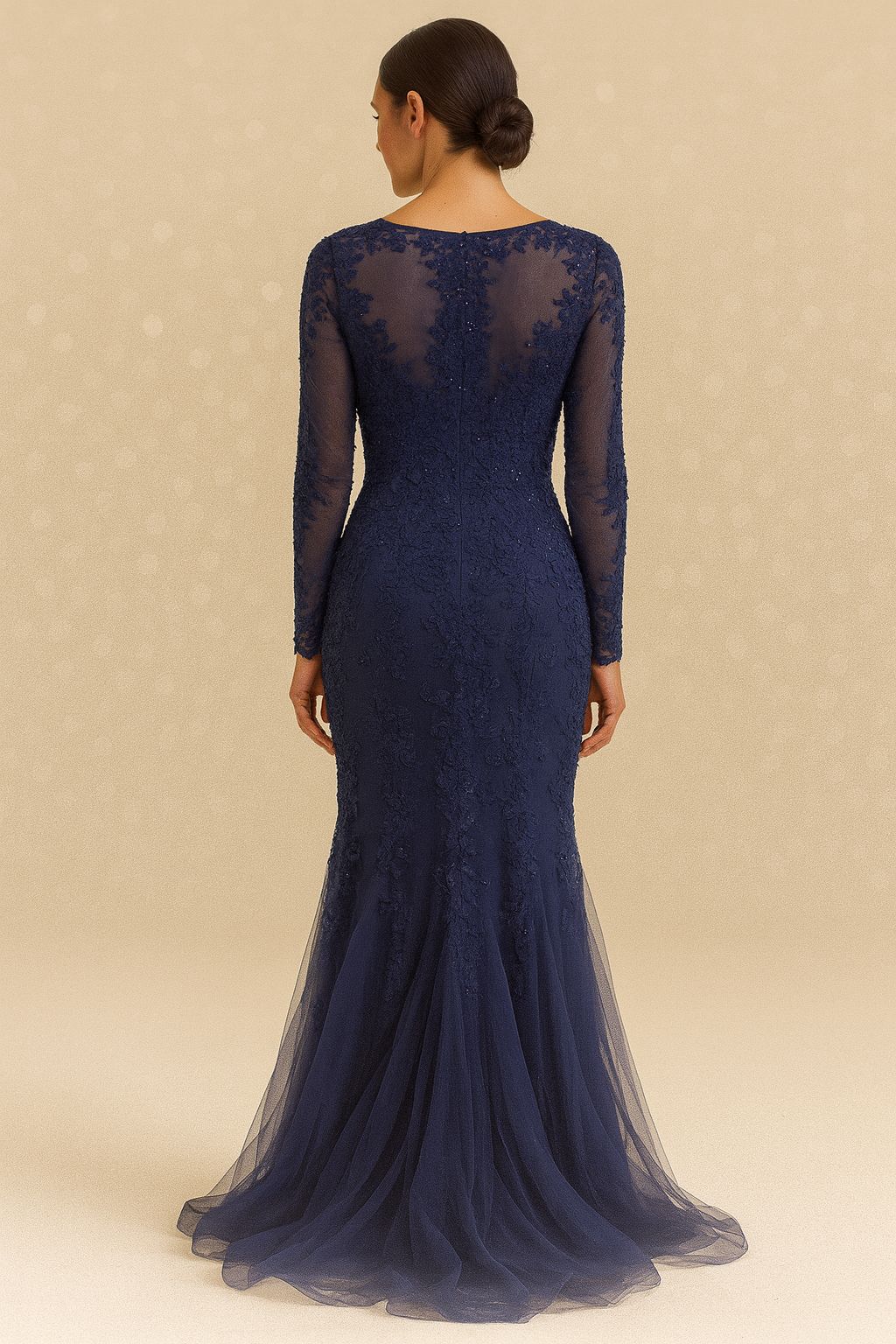Blue Laced Elegant Dress