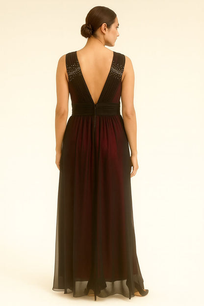 Black & Red Chiffon Dress