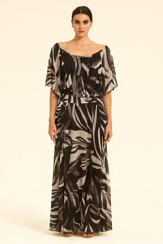 Black & White Patterned Dress