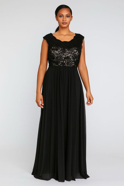 Black Designed Simple Dress