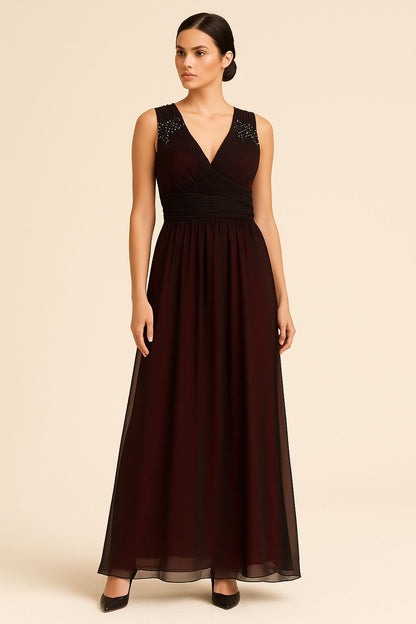 Black & Red Chiffon Dress