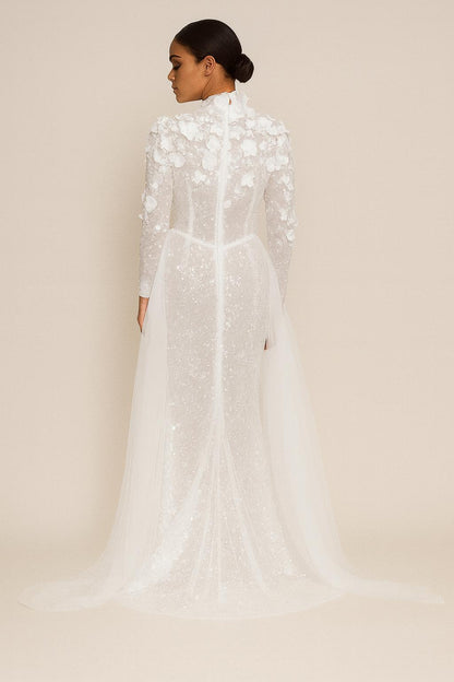 Ethereal Flower Lace Wedding Dress